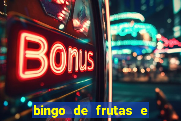 bingo de frutas e legumes para imprimir